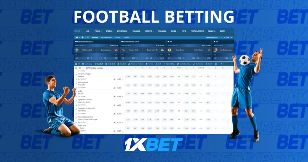 Football detting at 1xBet Indonesia