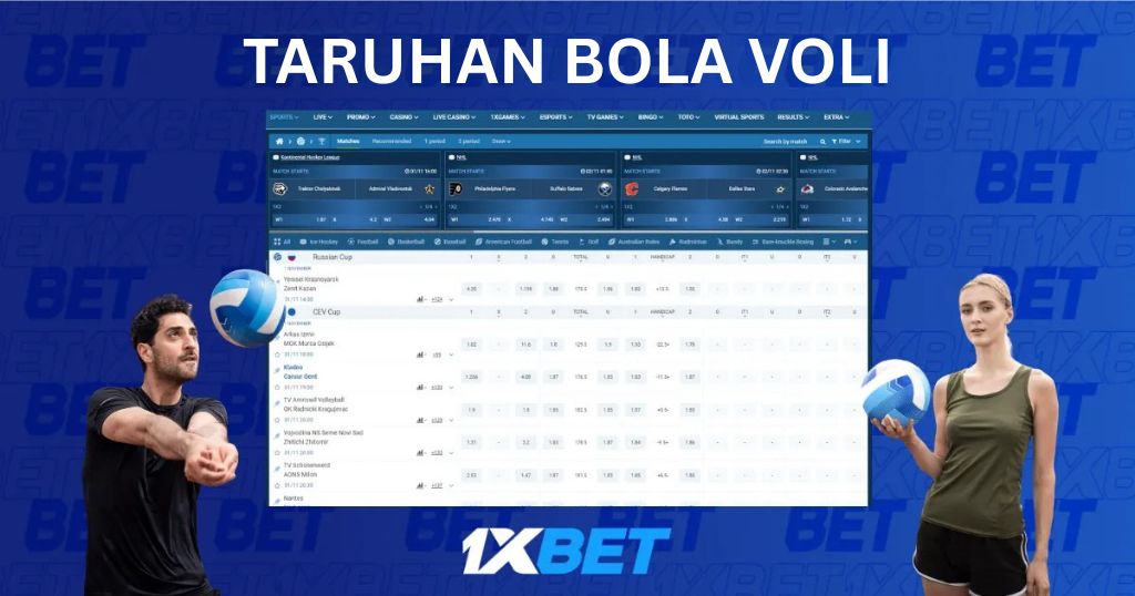 Bertaruh pada Bola Voli di 1xBet Indonesia