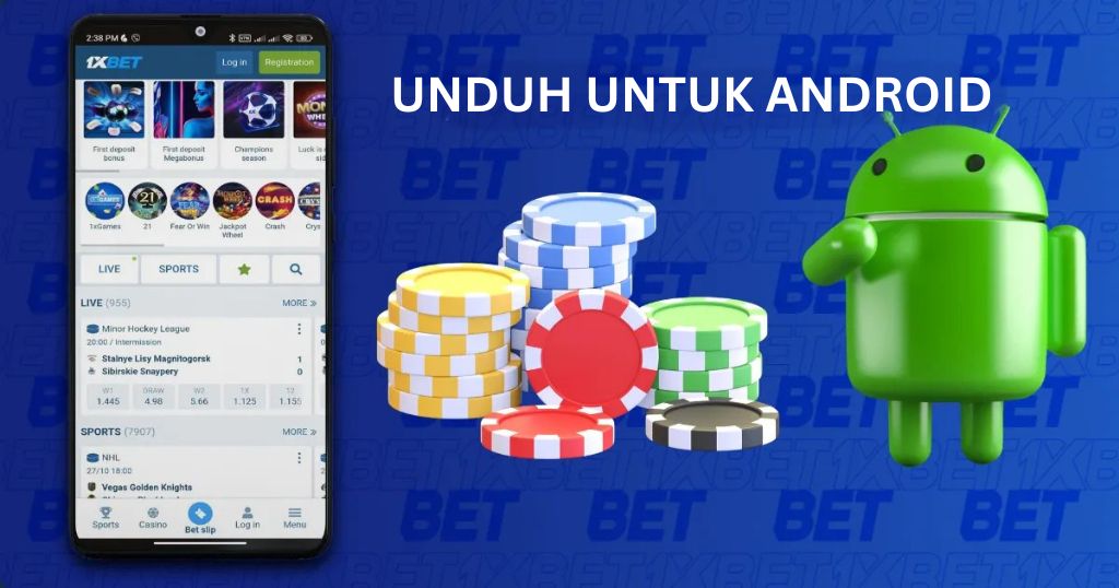 Aplikasi seluler taruhan dan permainan untuk Android dari 1xBet Indonesia